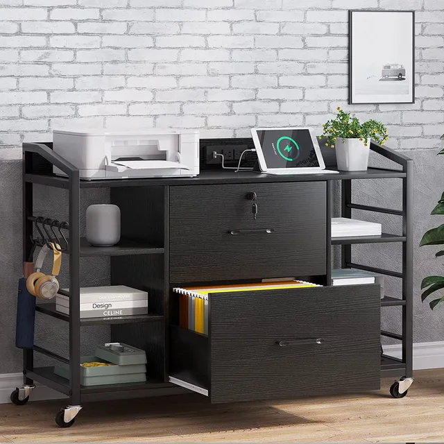 File Cabinet 44" adjustable black
