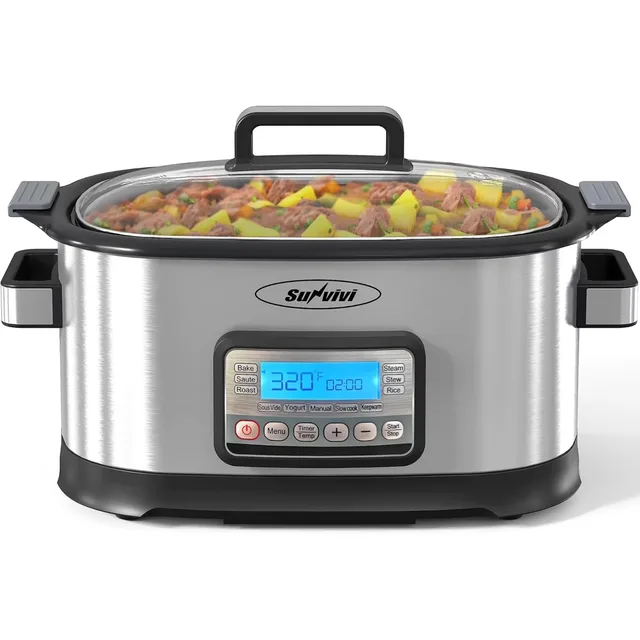 Multicooker silver led adjustable