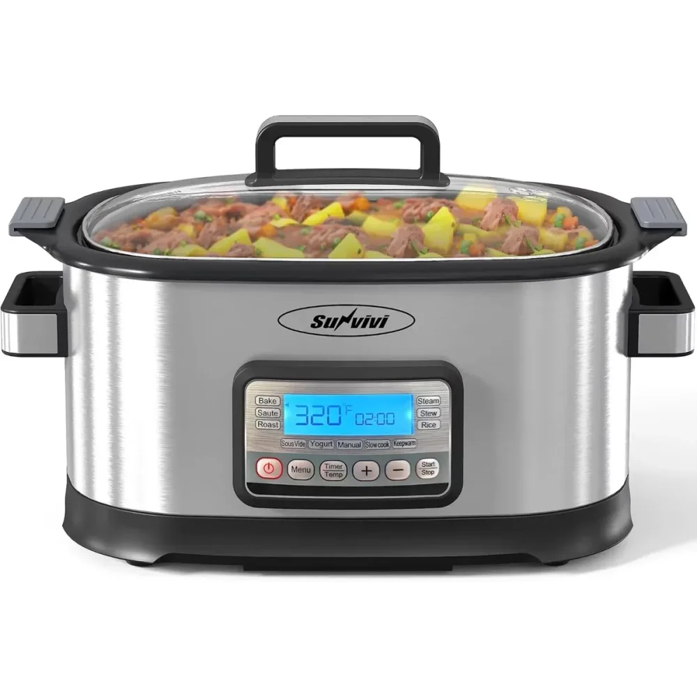 Multicooker silver led adjustable