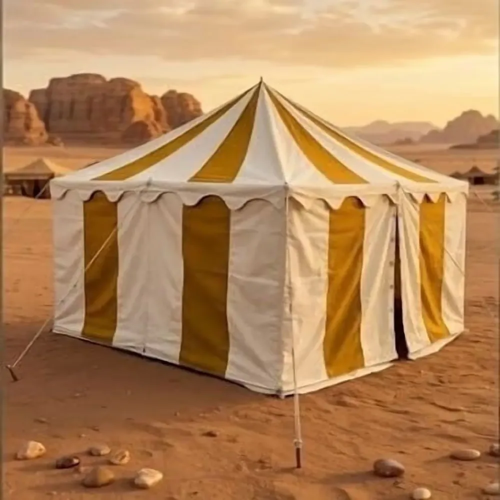 Camping Tent waterproof white yellow