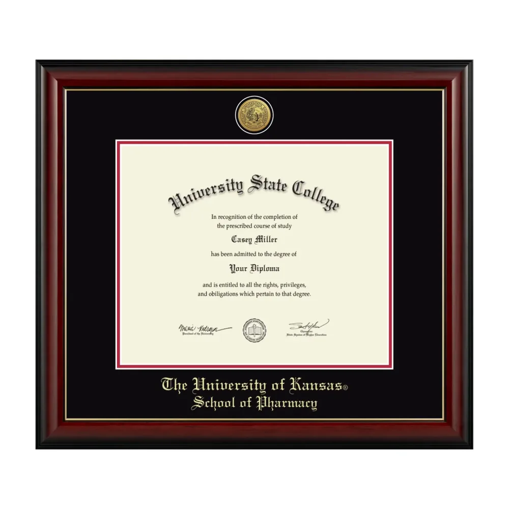 Diploma Frame black red 17w