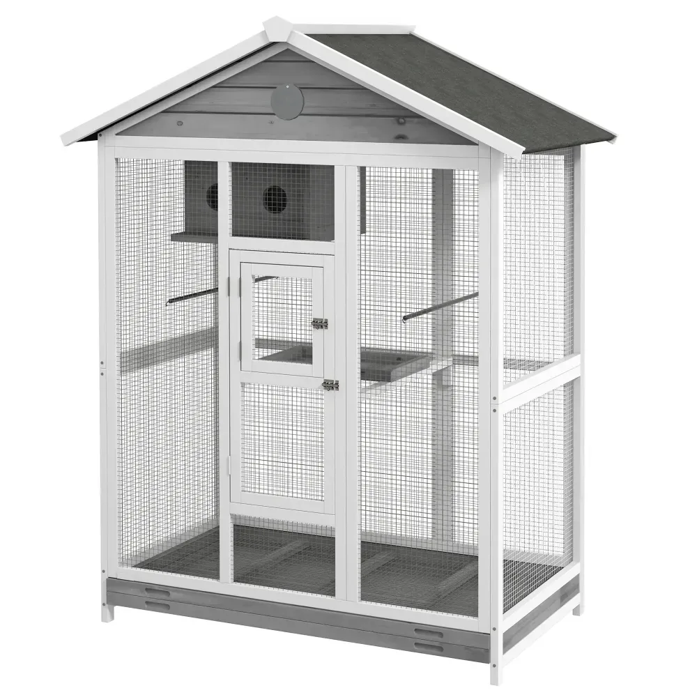 Wooden Bird 64.5" weatherproof gray