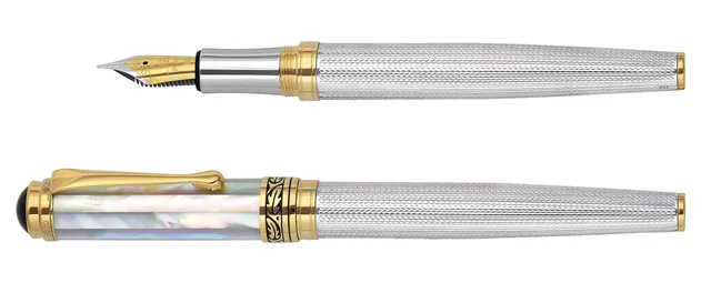 Fountain Pen silver white