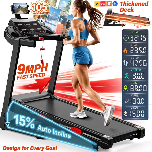 Portable Treadmill 3.71hp 5 in 330lbs