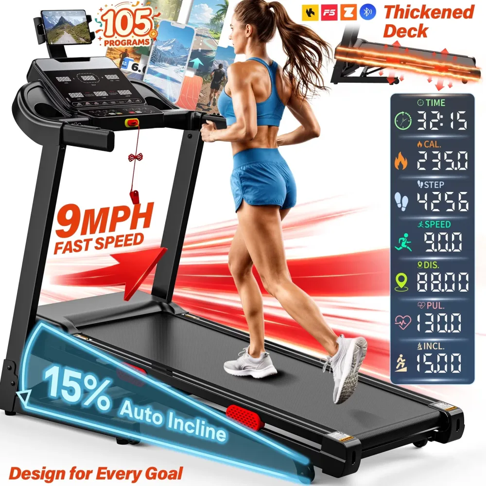 Portable Treadmill 3.71hp 5 in 330lbs