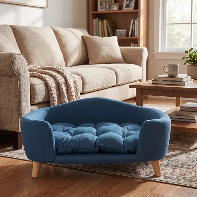 Dog Bed blue 25 lbs 30.71"