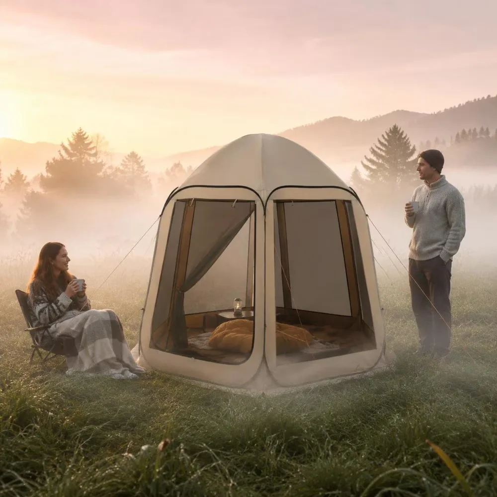 House Tent 9.2 ft 4-8 person beige