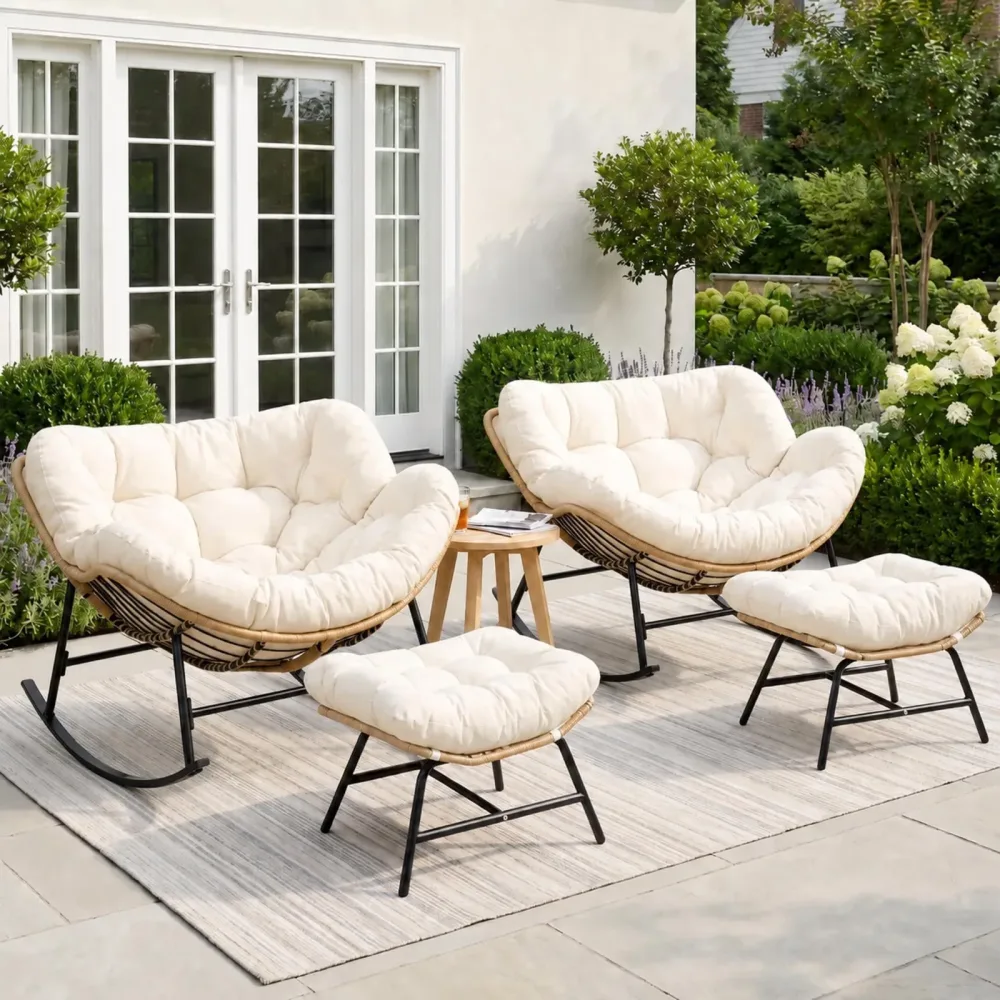 Rattan Patio 5.1" 450 lb 4 pack