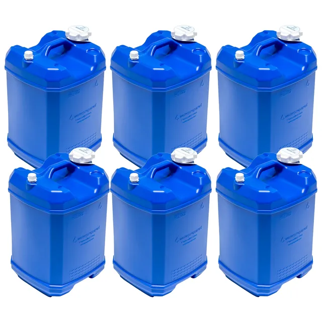 Water Storage 6 pack blue 7 gallons