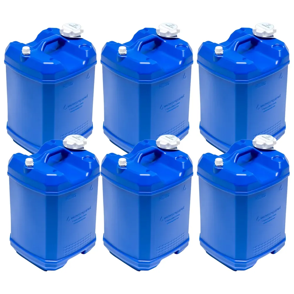 Water Storage 6 pack blue 7 gallons