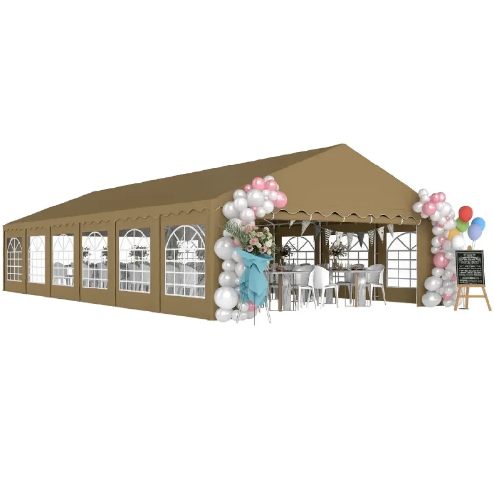 Party Tent 40 ft heavy-duty brown