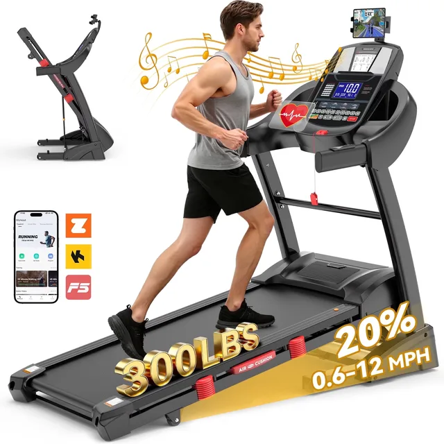 Foldable Treadmill 5hp 330 lb