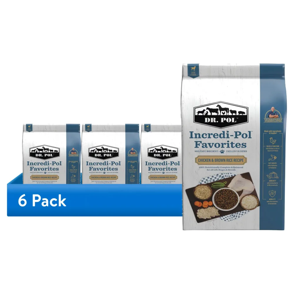 Dog Food 6 pack 6lb brown