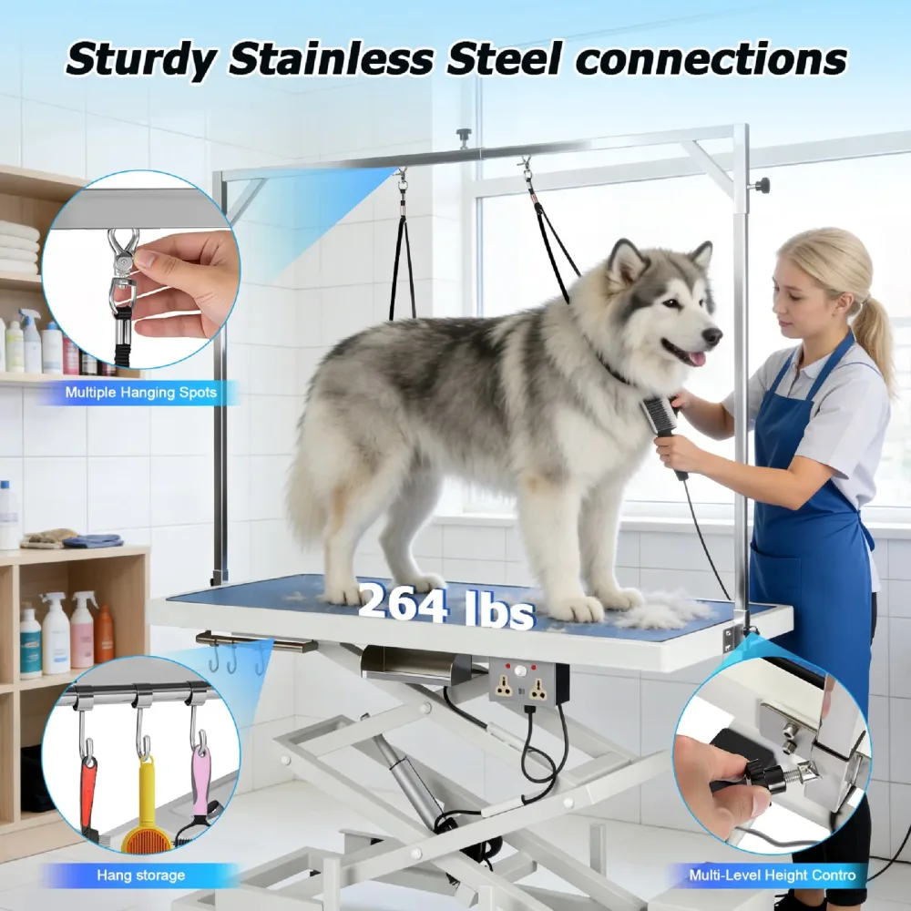 Stand adjustable white 120kg
