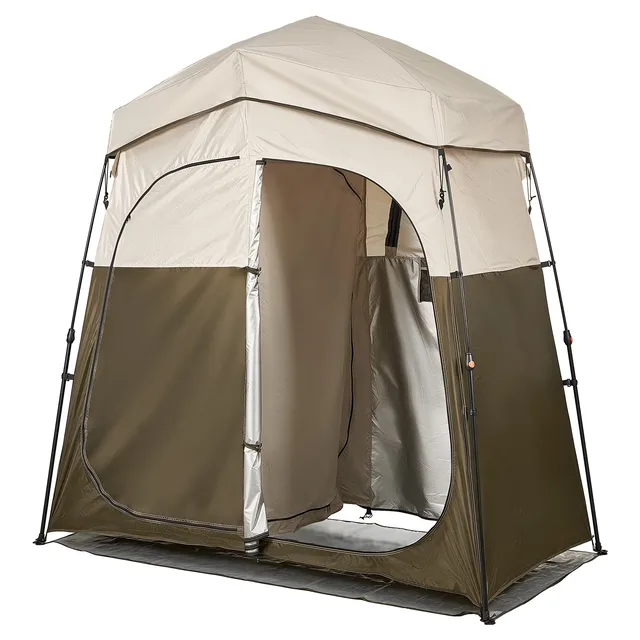 Shower Tent portable silver 84.25"