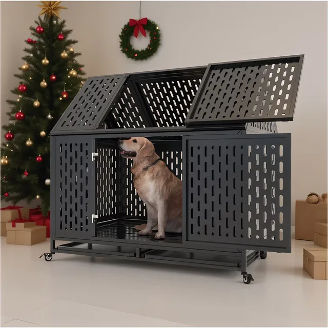 Dog Crate 45" 37" black