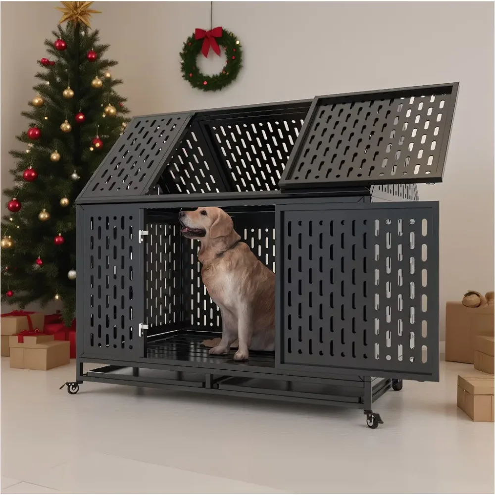 Dog Crate 45" 37" black