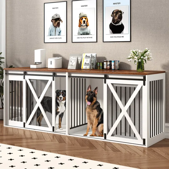 Dog Crate 94.5" 35.4" white