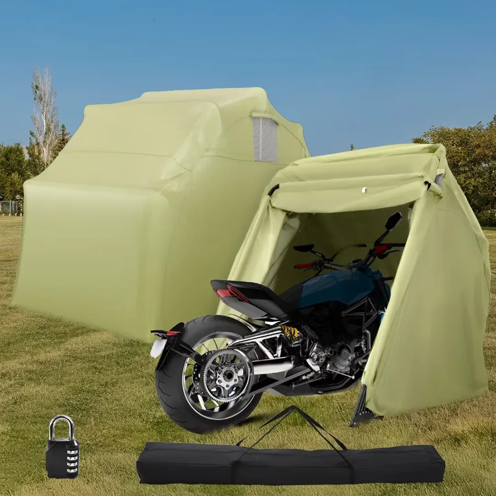 Motorcycle black green 135.8"