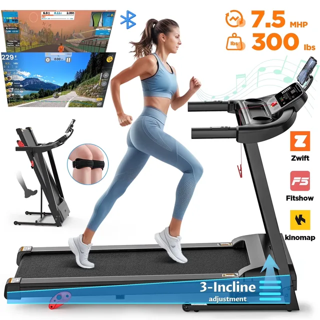 Treadmill Incline 2.5hp 300lbs bluetooth