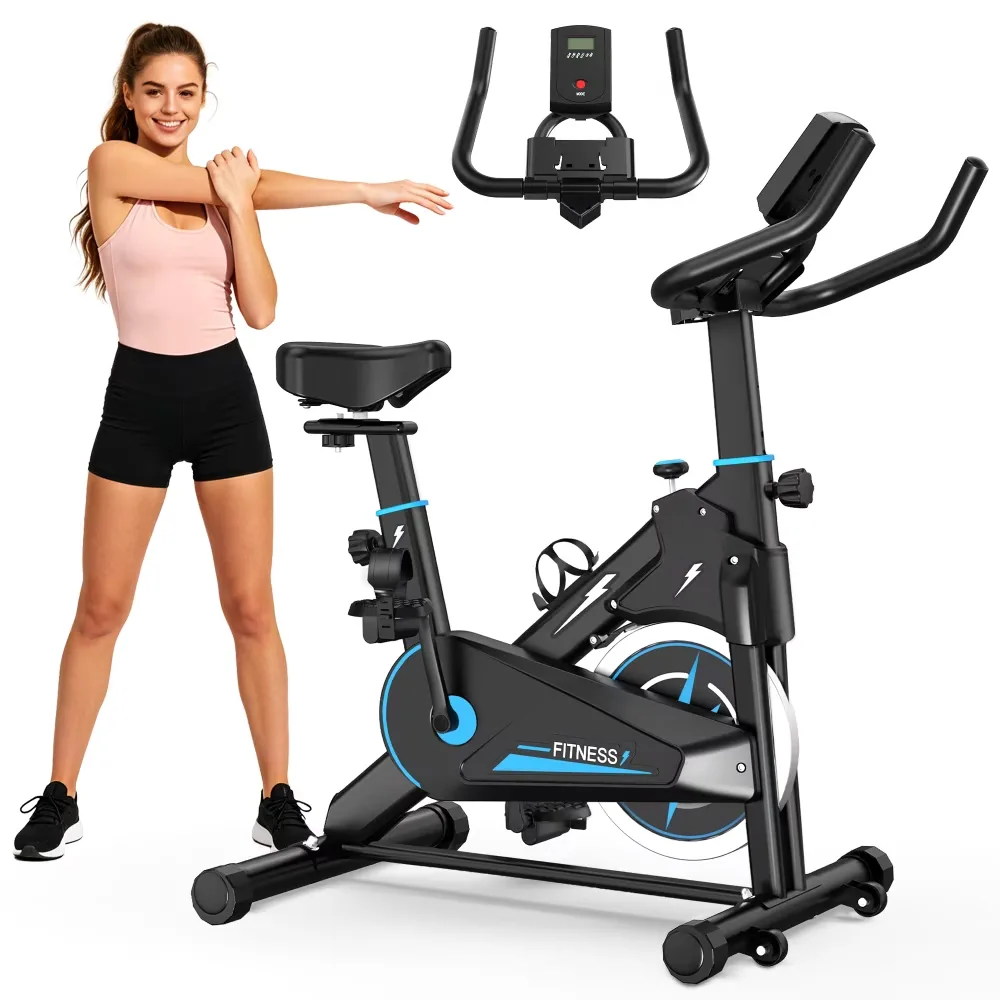 Exercise Bike adjustable black blue