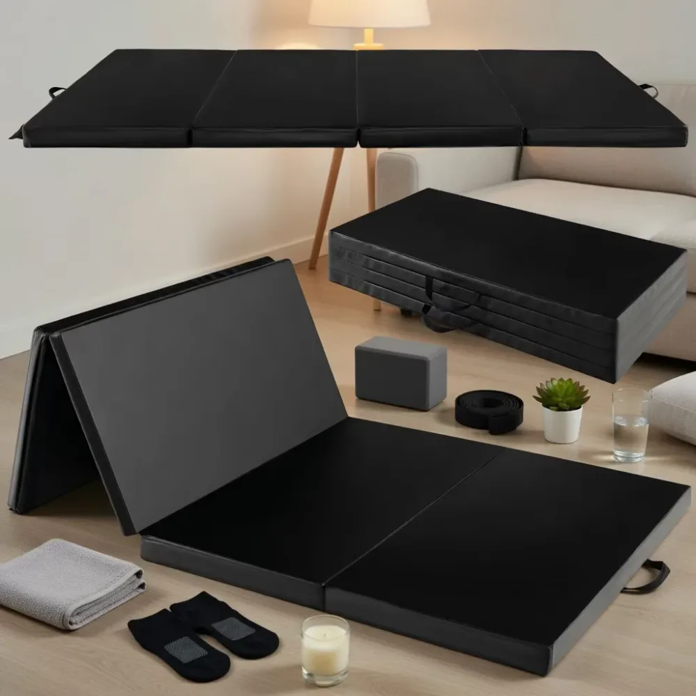 Gymnastics Mat folding black 8'
