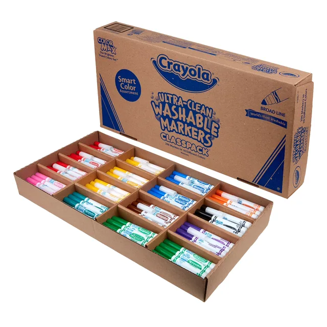 Markers yellow brown orange