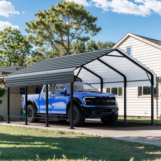 Carport 12' 15' gray