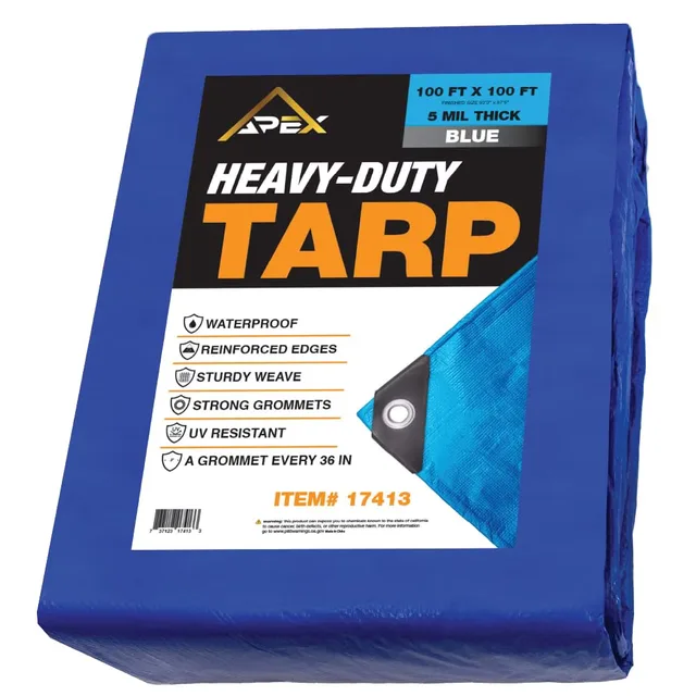 Tarp Cover 100ft waterproof blue