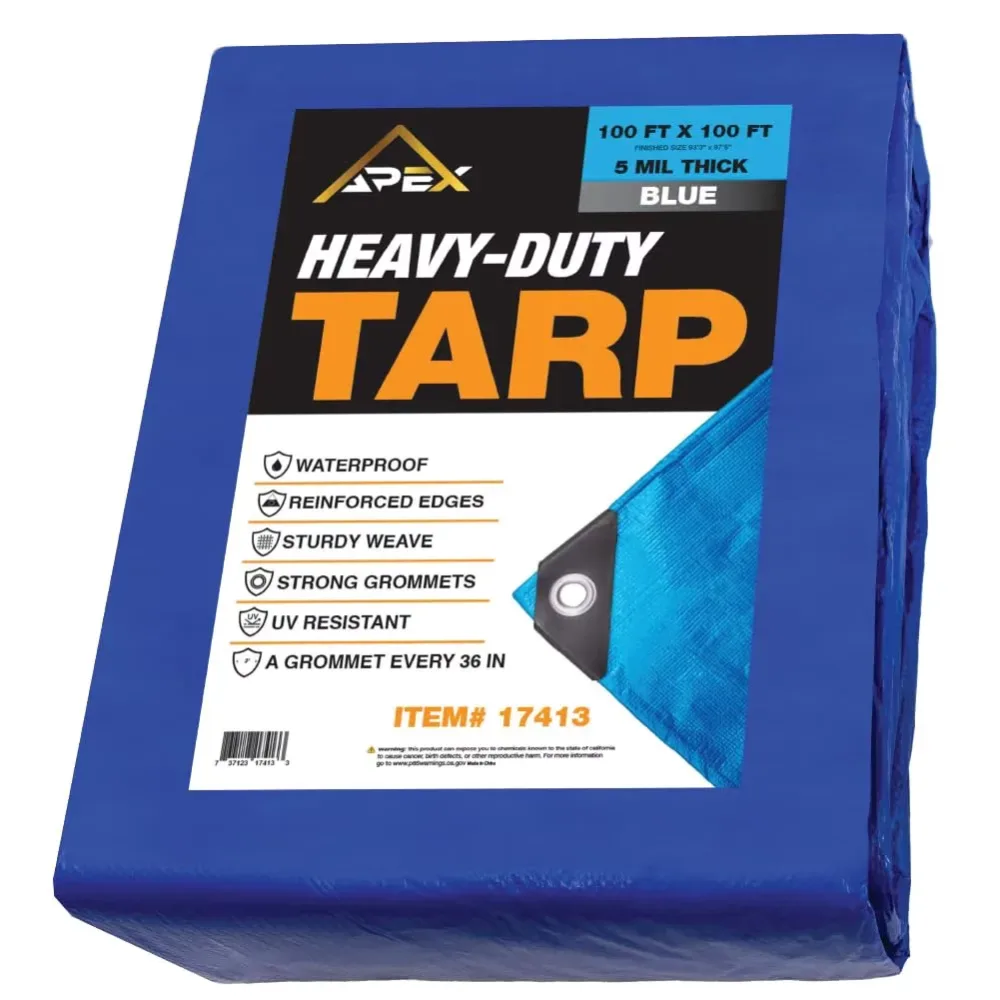 Tarp Cover 100ft waterproof blue