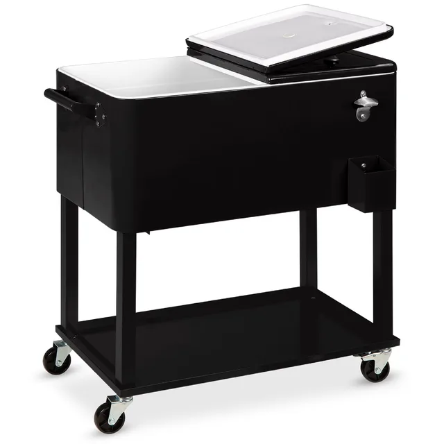 Rolling Cooler locking red black