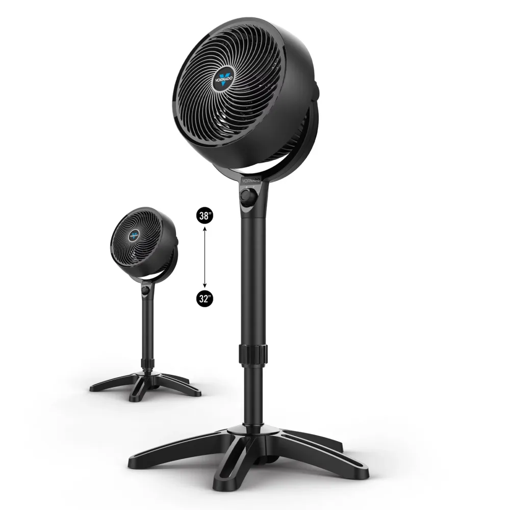 Fan 38 inches adjustable black