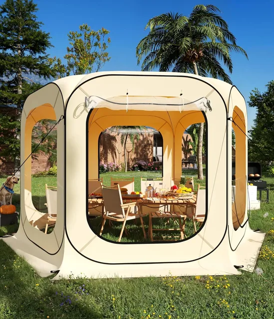 Tent Shelter 8-10 person windproof beige