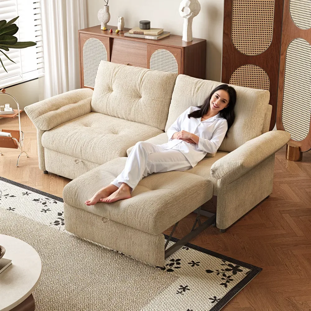 Sofa Bed 81.5 inch beige 600 pounds