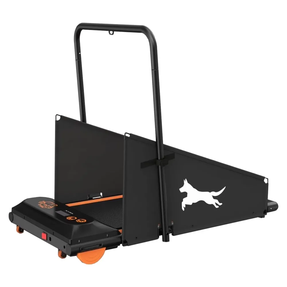 Treadmill adjustable foldable black