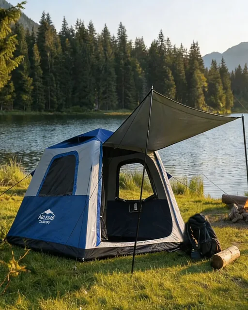 Camping Tent gray 98" 78"