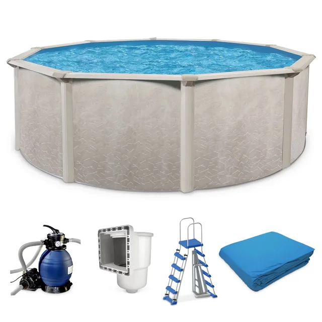 Ground Pool 18' 52" gray