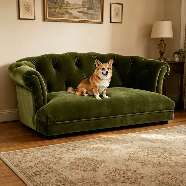 Sofa Bed 36.5" green