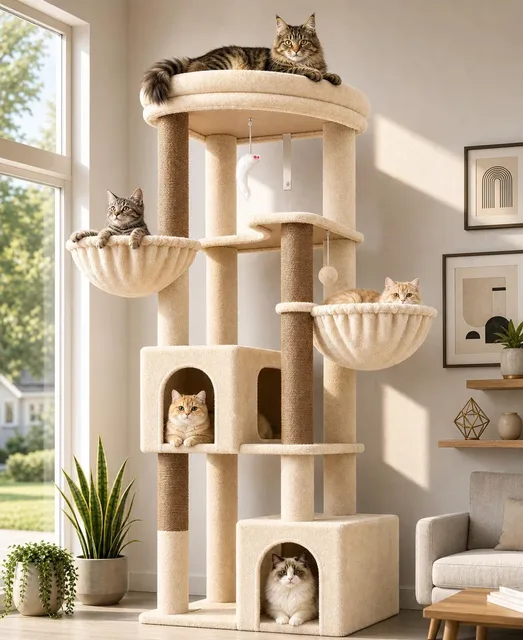 Furniture & Enrichment 64in beige 19.7"