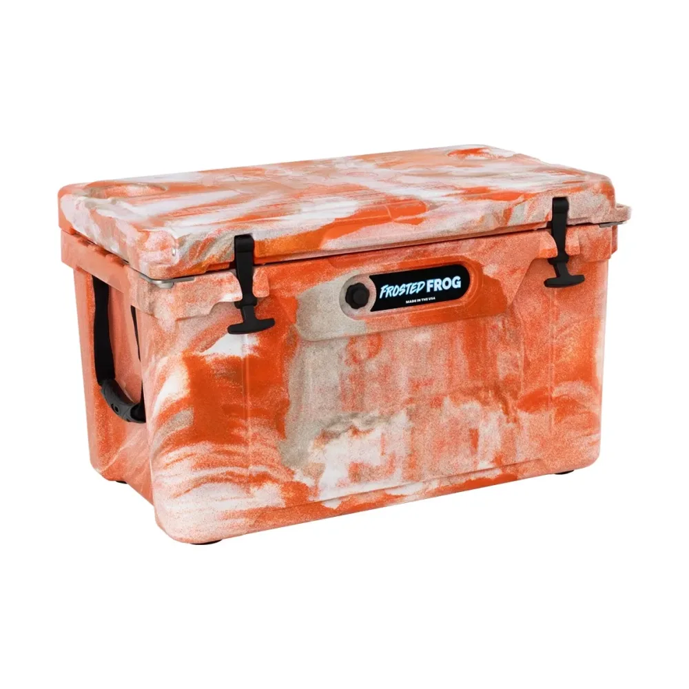 Cooler 45 quart orange white