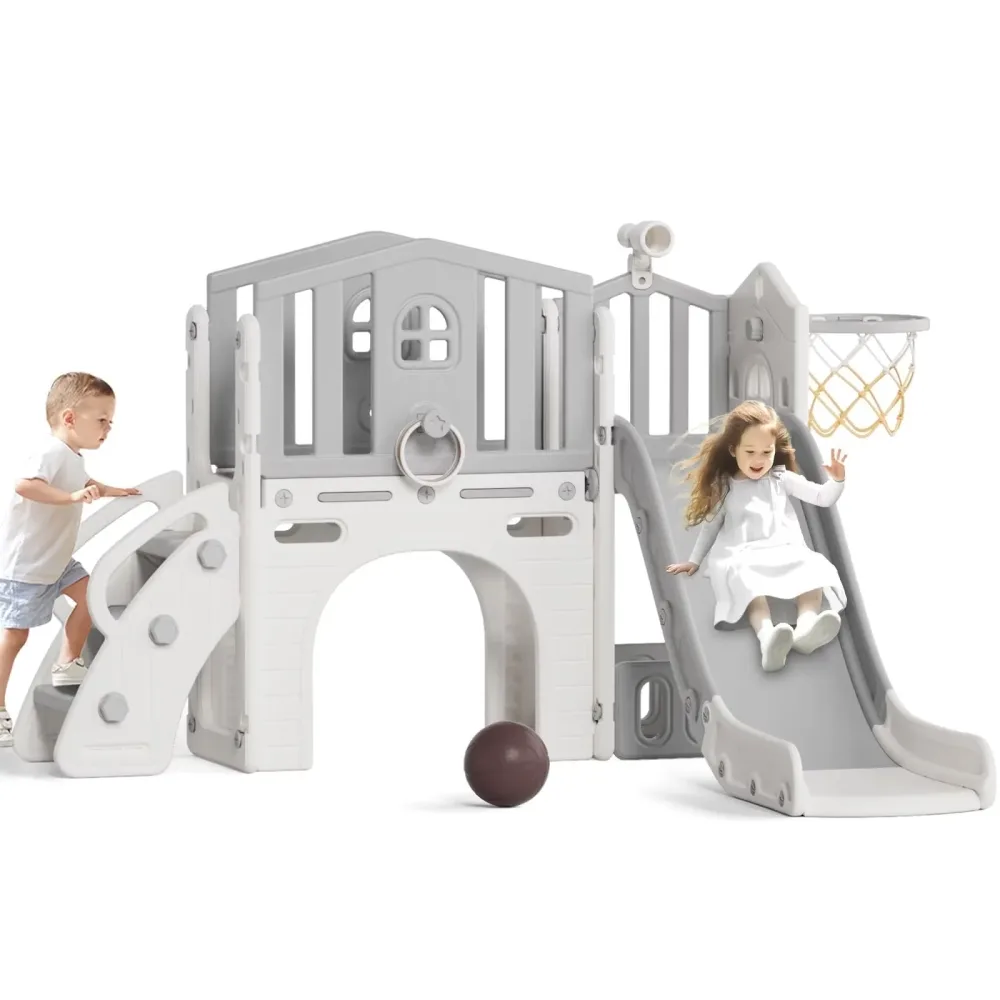 Slide Play 8 in white gray
