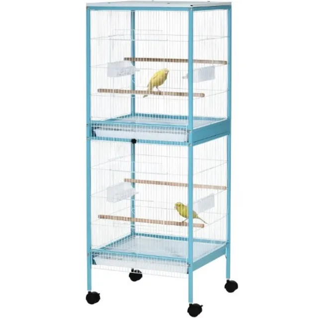 Bird Cage blue white 20.3"