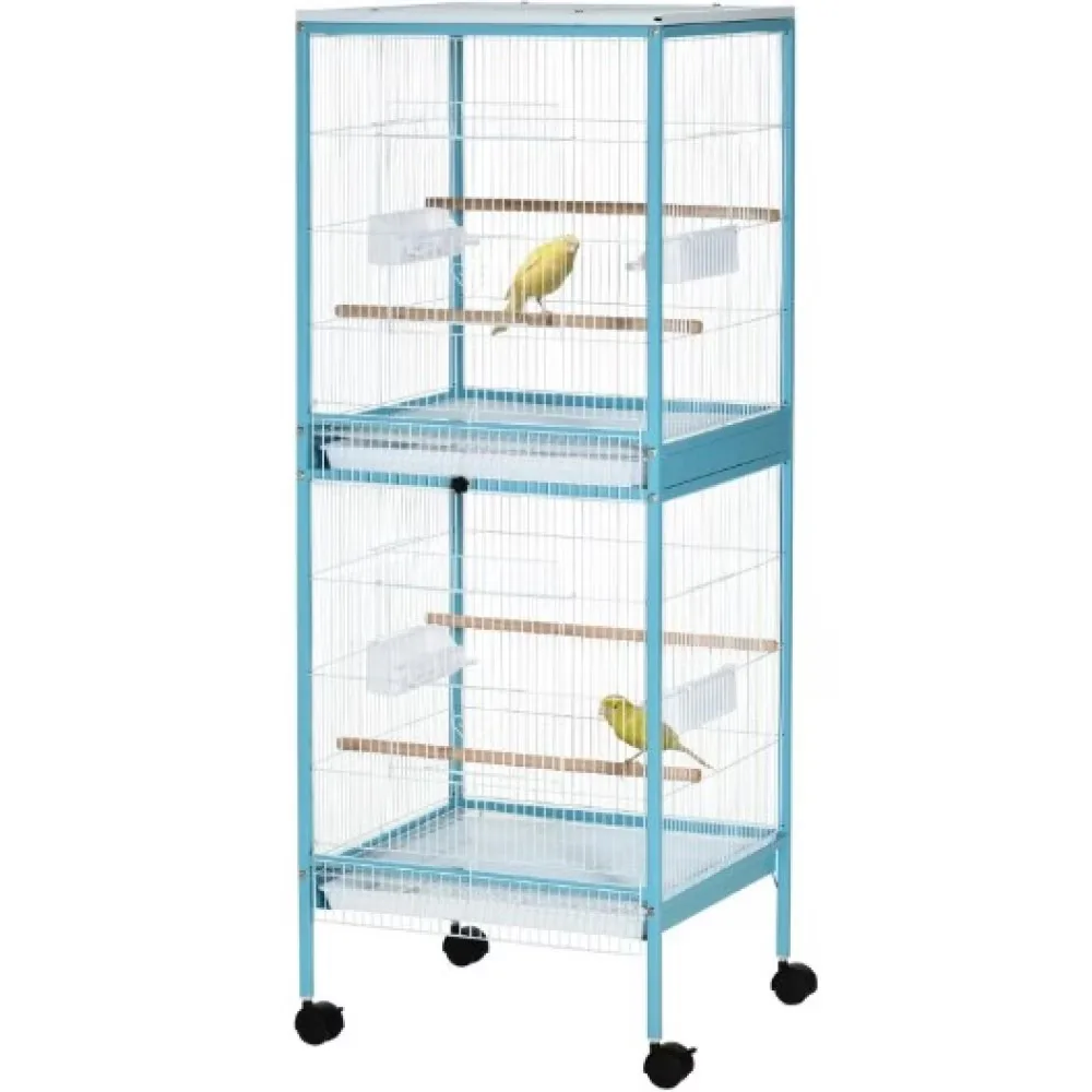 Bird Cage blue white 20.3"