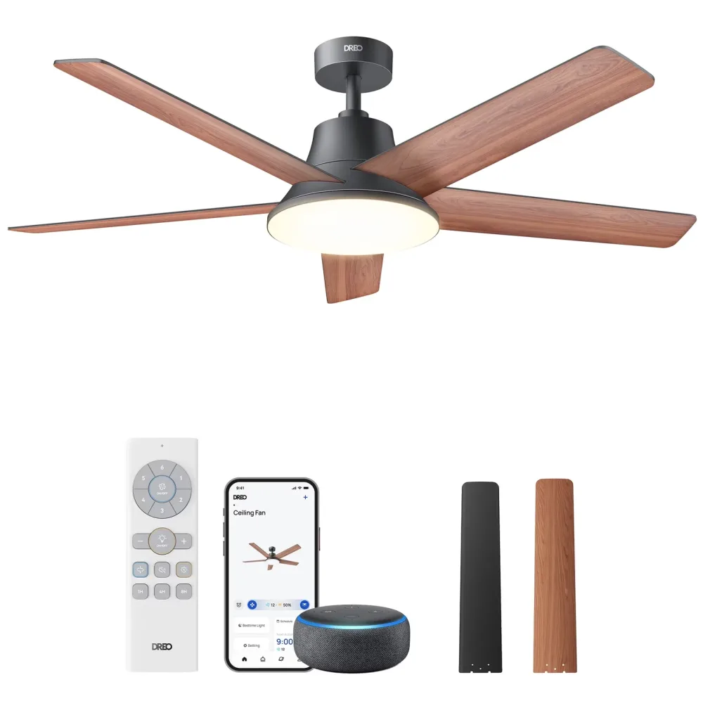 Ceiling Fan 52 inch led black