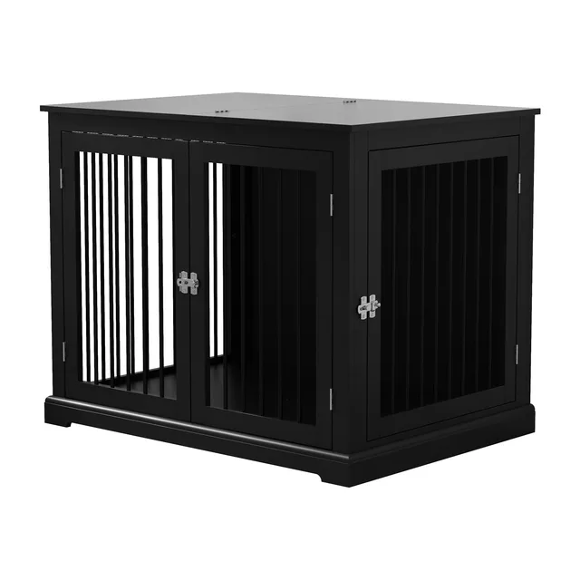 Dog Crate white black 37.1"
