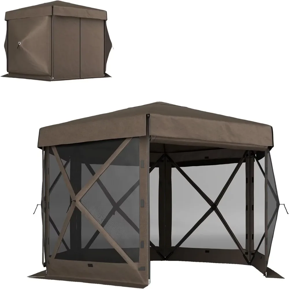 Tent waterproof portable brown