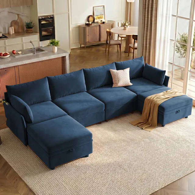 Living Room 134.6" blue yellow