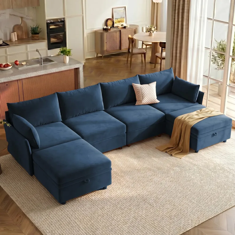 Living Room 134.6" blue yellow