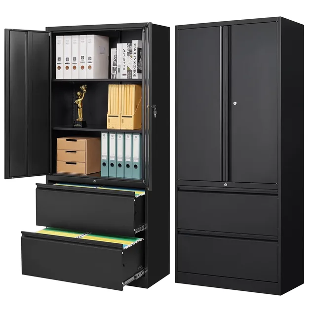 File Cabinet locking black 16"
