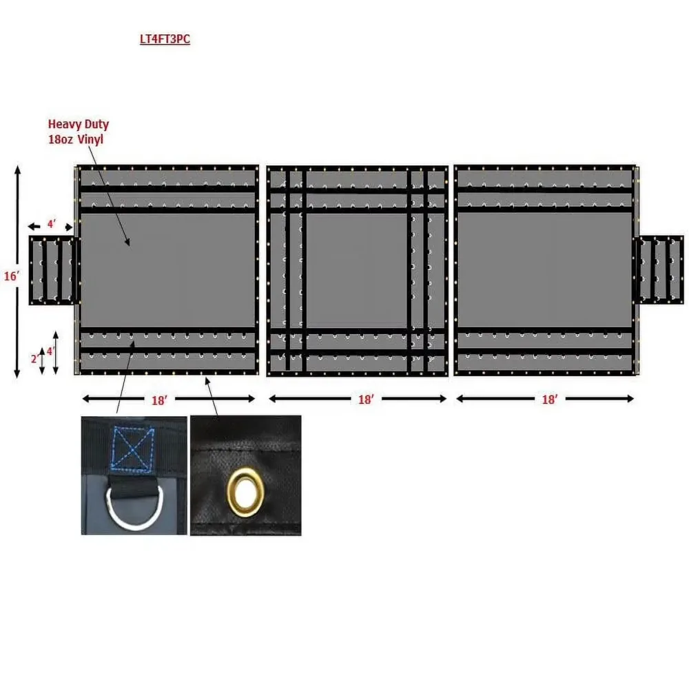 Tent Accessories 18oz 4' 16'